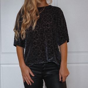 Boohoo Velvet Shirt Dress - Navy Blue